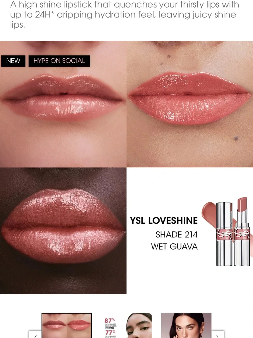 Yves Saint Laurent Sheer Shine Lipstick — Wet Guava